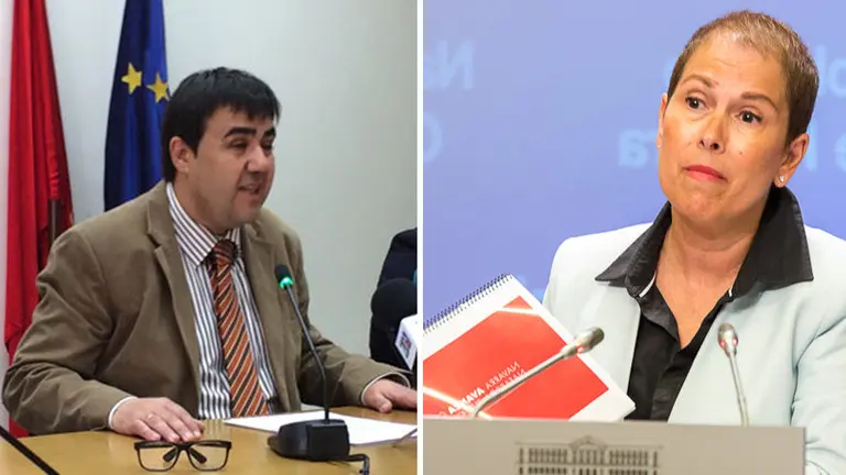 El alcalde de Marcilla, Mario Fabo, y la presidenta del Gobierno de Navarra, Uxue Barkos, en imágenes de archivo