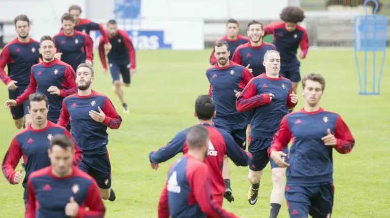 Entrenamiento en Tajonar. CA Osasuna.