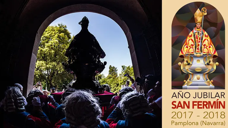 El domingo 17 de septiembre se celebrará la apertura de la puerta santa de San Fermín. Foto: DANI FERNÁNDEZ / LOGOTIPO AÑO SANTO DE SAN FERMÍN