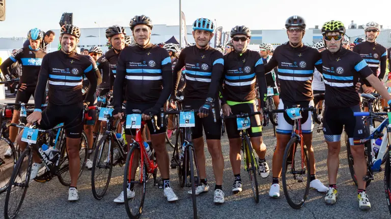 Salida de la Marcha Cilcista Solidaria en 2016.