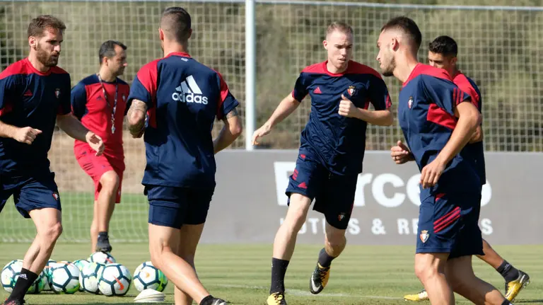 Entrenamiento de los rojillos en Jerez. CA Osasuna.