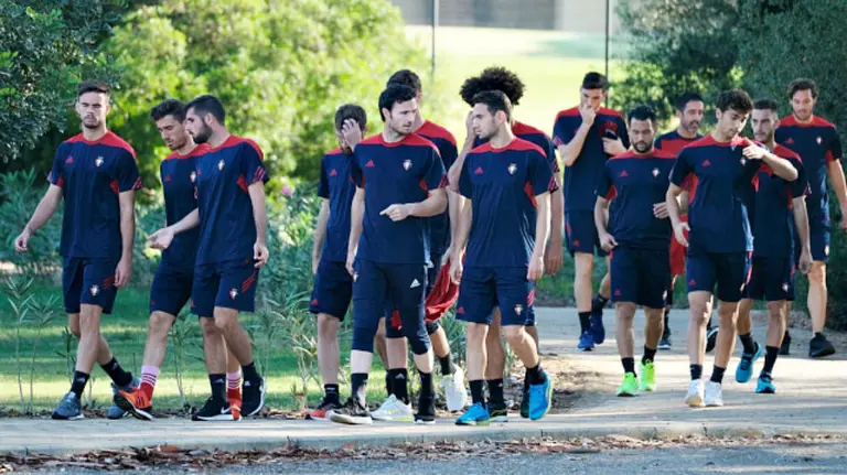 Jugadores de Osasuna en la concentración de Jerez. CA Osasuna.