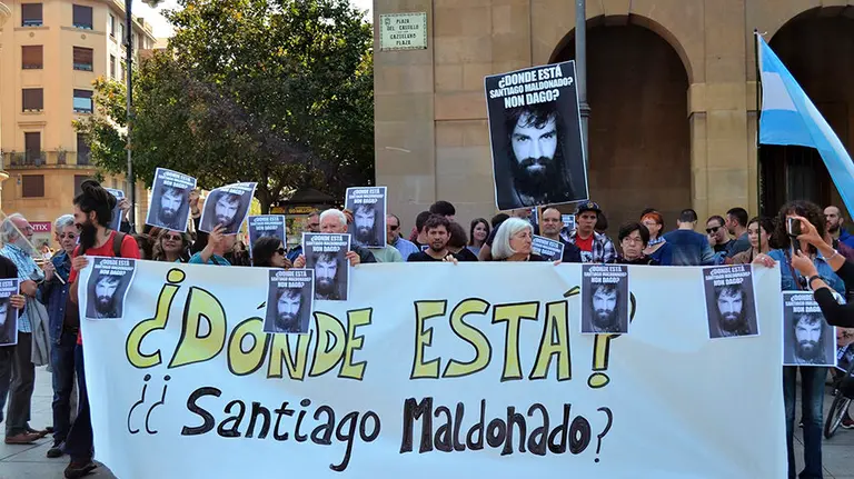 Concentración por la desaparición de Santiago Maldonado