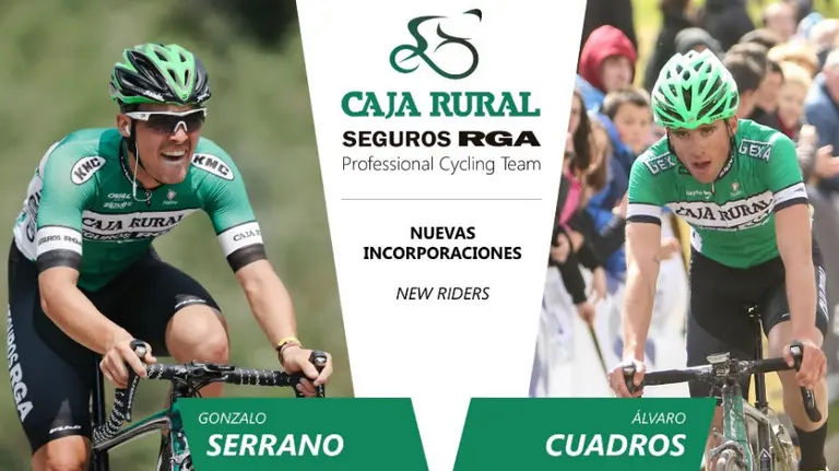Gonzalo Serrano y Álvaro Cuadros. Caja Rural team.