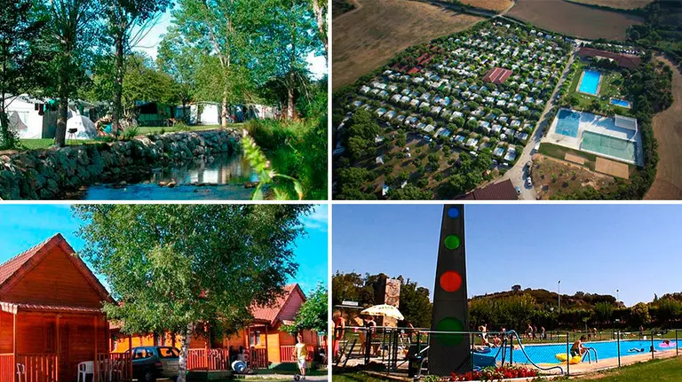 A la izquierda, el camping Urrobi y, a la derecha, el camping Lizarra; ambos finalistas en unas premios nacionales.
