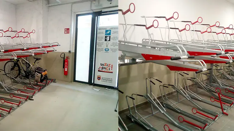 Parking de bicis en Pamplona