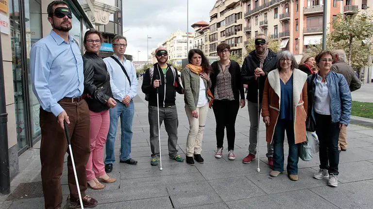 Una de las actividades con motivo de la mes de la Movilidad en la que ha participado el concejal Cuenca. AYUNTAMIENTO DE PAMPLONA