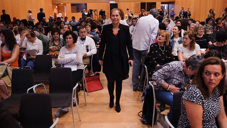 Foro internacional sobre los derechos de los mayores inaugurada por la presidenta Uxue Barkos. MIGUEL OSÉS (3)