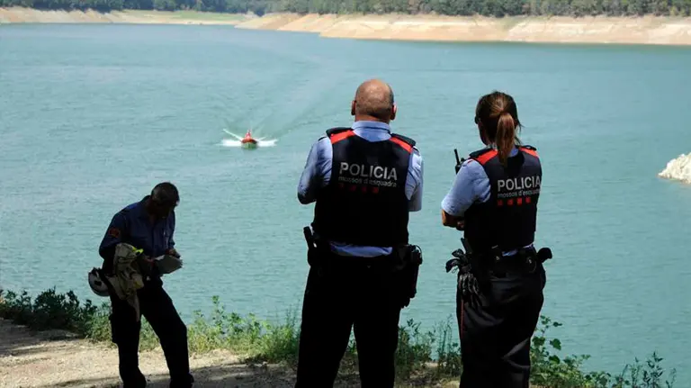 La policía investiga en el pantáno de Susqueda
