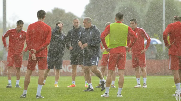 Entrenamiento del Sporting en Mareo. Web Sporting.