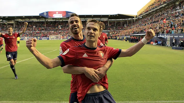 David Rodríguez marcó el segundo gol. Foto CA Osasuna.