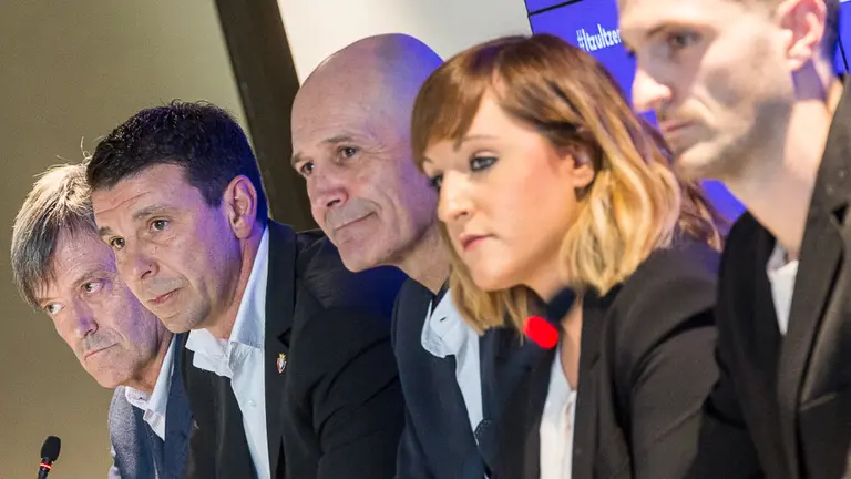 Presentación de 'Osasuna Cambio #AúpaVolver #ItzultzeraGoaz' con Víctor Álvarez al frente de la candidatura a a la presidencia del club rojillo (38). IÑIGO ALZUGARAY
