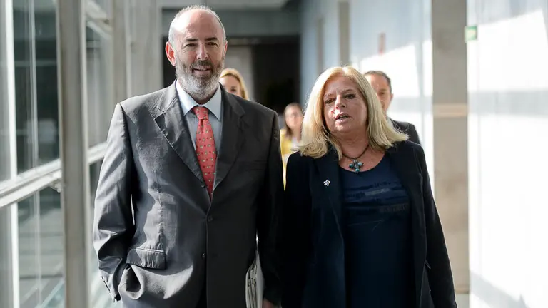 Consuelo Ordóñez interviene en un comisión en el Parlamento de Navarra en la que COVITE ha alertado sobre la radicalización violenta de Navarra. PABLO LASAOSA