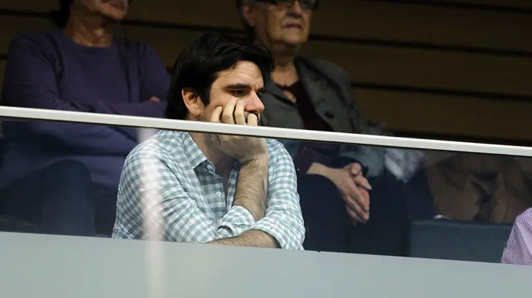 El alcalde de Tudela Eneko Larrarte (IE) visita el parlamento de Navarra en la sesion en la que se hablara de la Ribera Navarra.  MIGUEL OSÉS