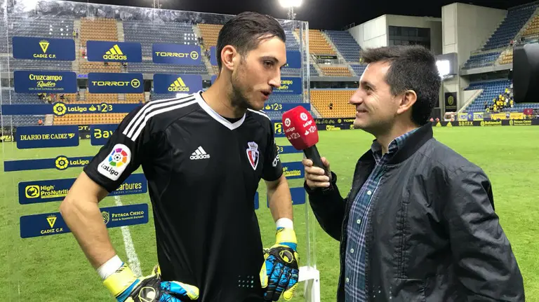 Sergio Herrera tras parar tres penaltis.