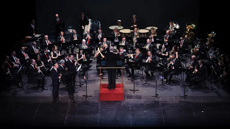 Concierto de La Pamplonesa en el Gayarre por los 75 años de las Bandas Municipales de Gaiteros y Txistularis. MIGUEL OSÉS (10)