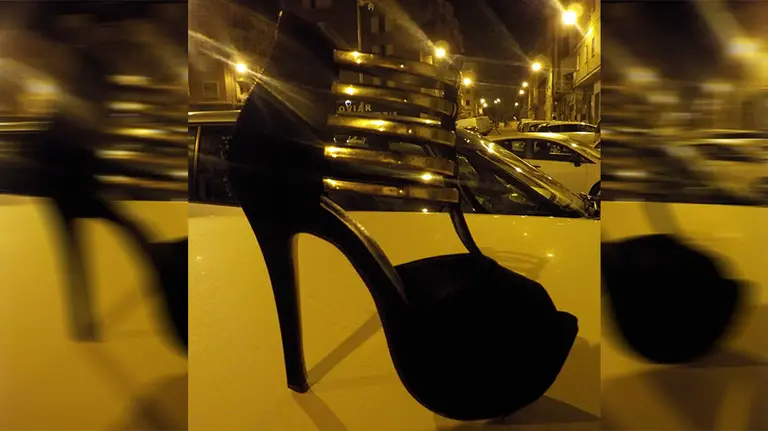 Zapato con el que se produjo la agresión