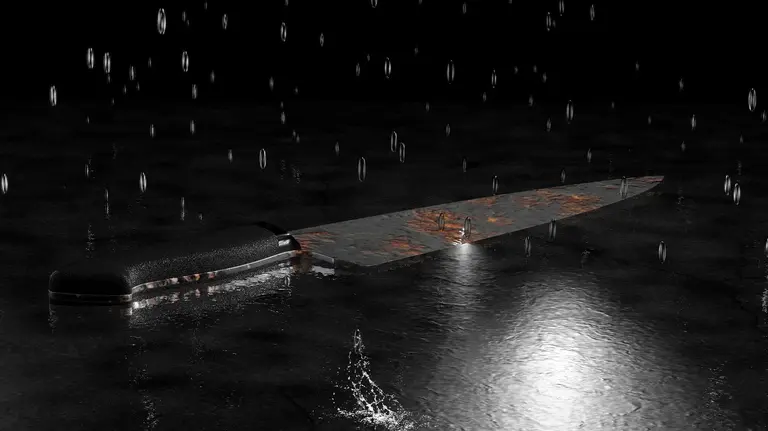 Un cuchillo, un arma similar al que se empleó en la agresión