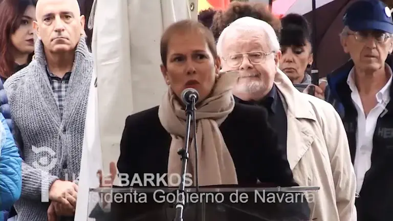 Uxue Barkos, en su discurso por las memorias de Gurs