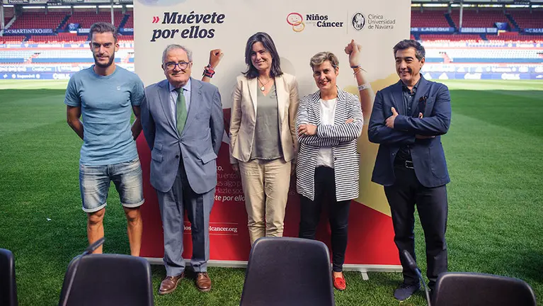Presentación de la gala benéfica a favor de _Niños contra el cáncer_, promovida por la Clínica Universidad de Navarra y de la campaña _Muévete por ellos_. MIGUEL OSÉS