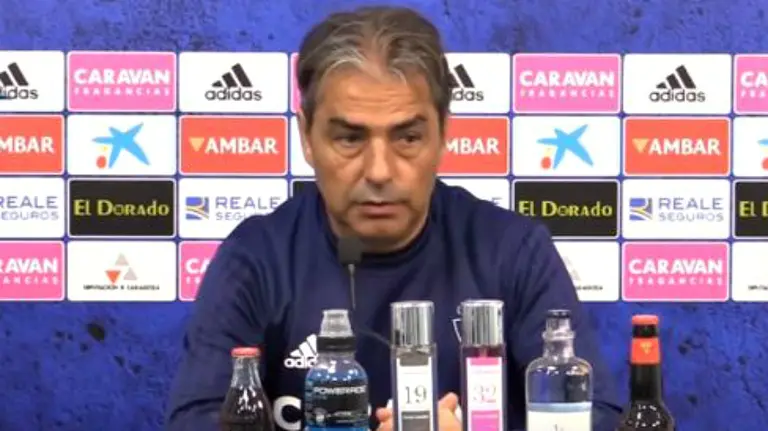 El entrenador del Deportivo, Natxo González, en rueda de prensa.
