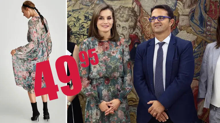 La reina Letizia con un vestido de la cadena de ropa Zara a la venta por menos de 50 euros EUROPA PRESS