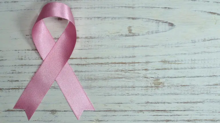 Un lazo rosa, símbolo de la lucha contra el cáncer de mama.