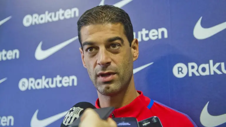 Gerard López entrena al Barcelona B. Foto web FC Barcelona.