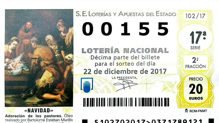 El demandado boleto 155 de la Lotería de Navidad
