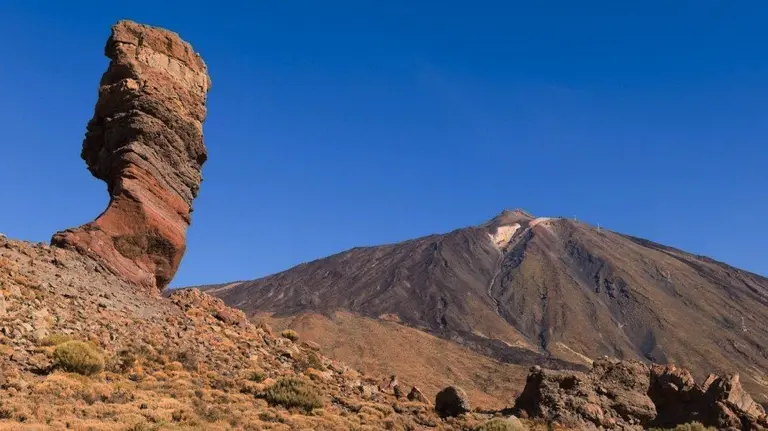 Un vista panorámica del Teide.