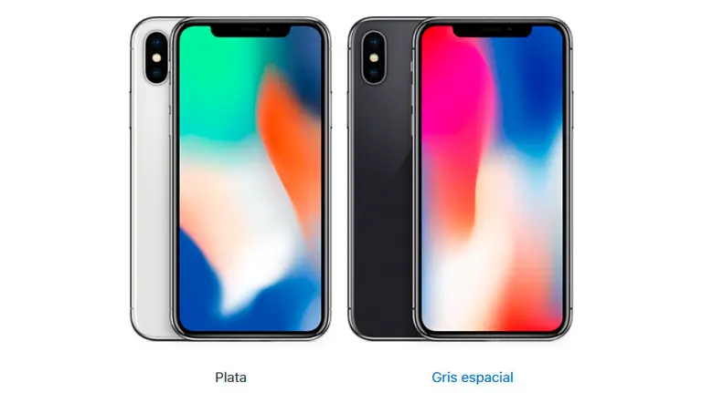 Vista del iPhone X desde la web de Apple