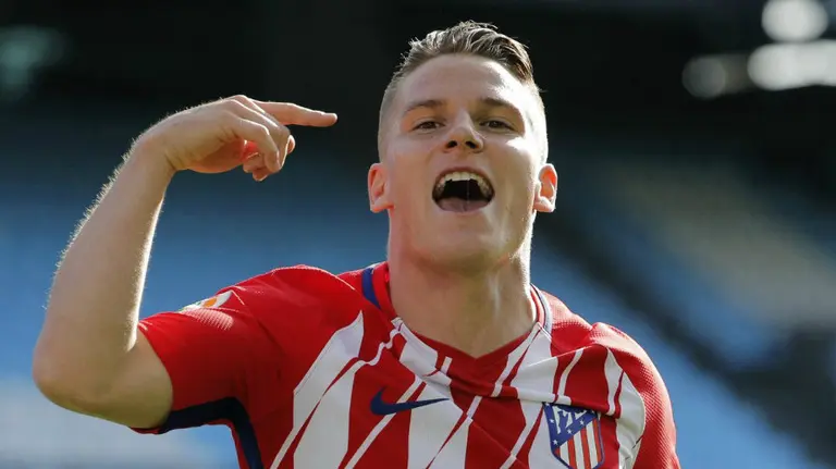 Kevin Gameiro celebra su gol en Vigo. La Liga