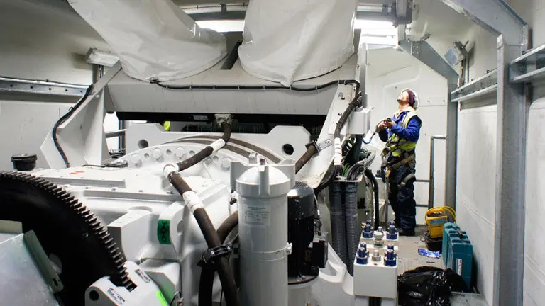 Una de las instalaciones de un parque eólico llevada a cabo por la empresa navarra Lowind CEDIDA