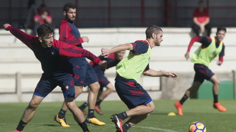 Entrenamiento en Tajonar. CA Osasuna.