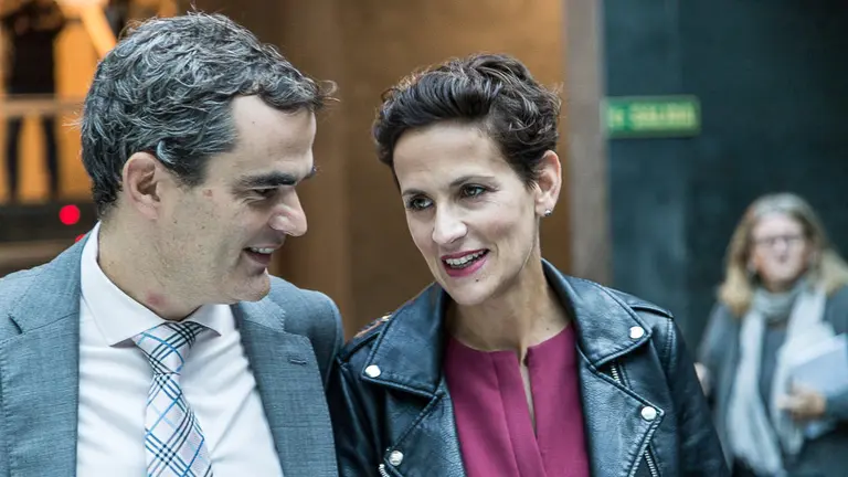 Parlamento de Navarra. Debate sobre el Estado de la Comunidad foral. Guzmán Garmendia y María Chivite (01). IÑIGO ALZUGARAY