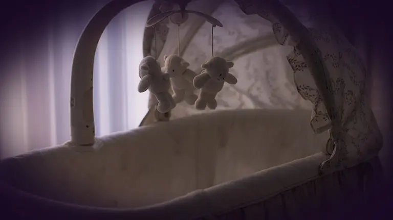 Una cuna en una imagen de archivo