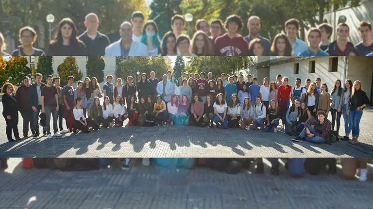 Estudiantes participantes en la formación preparatoria del VIII Torneo de Debate de Bachillerato de la UPNA Foto cedida