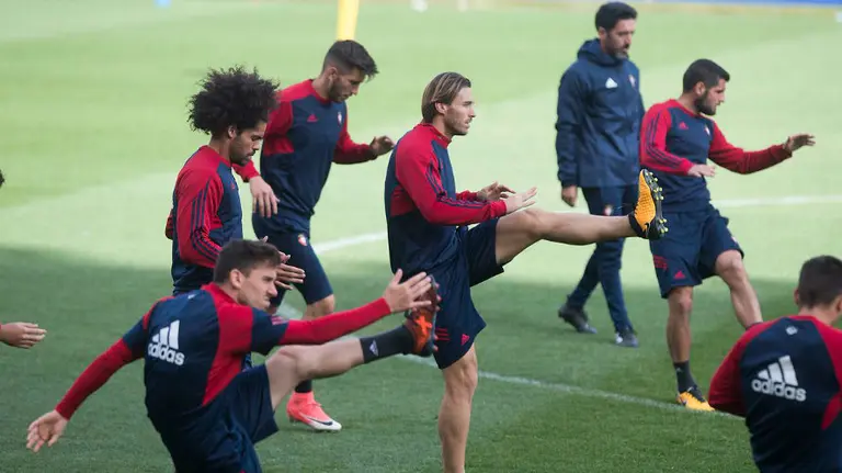 Entrenamiento en El Sadar. Twitter Osasuna.