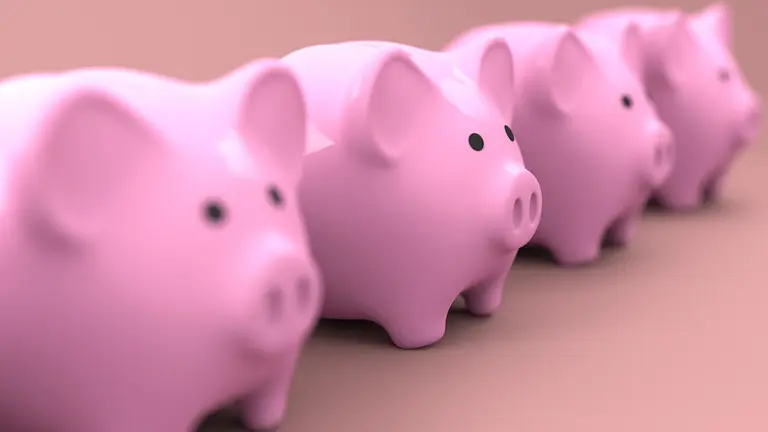 Huchas con forma de cerdito para ahorrar