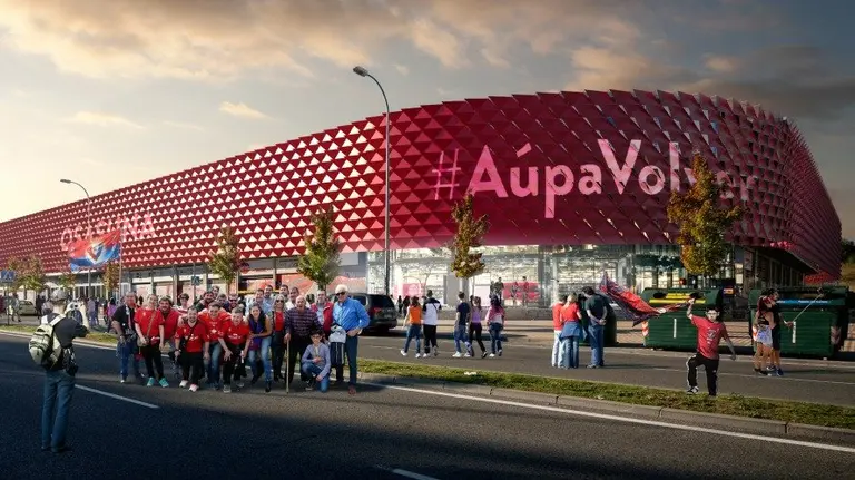 Imagen del nuevo estadio de El Sadar. Osasuna Cambio.