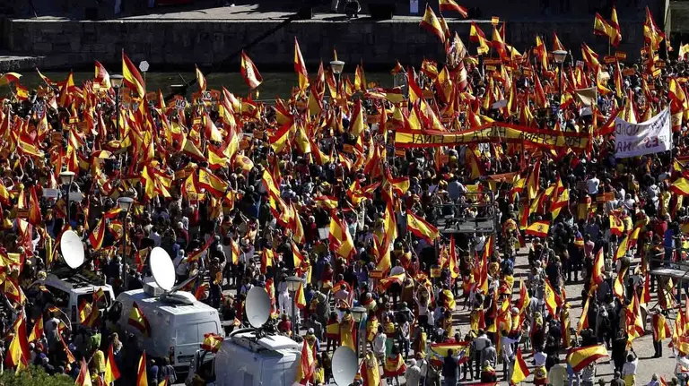 Manifestación en la plaza de Colón de Madrid EFE
