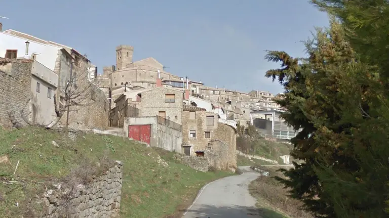 Imagen panorámica de la carretera de acceso a Ujué ARCHIVO