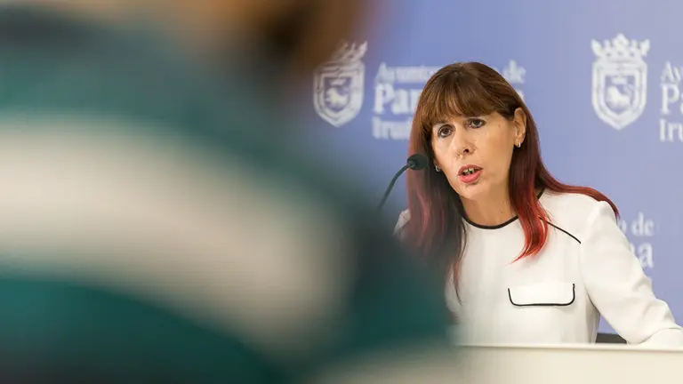 La portavoz socialista en el Ayuntamiento de Pamplona, Maite Esporrín, analiza la actualidad municipal (014). IÑIGO ALZUGARAY