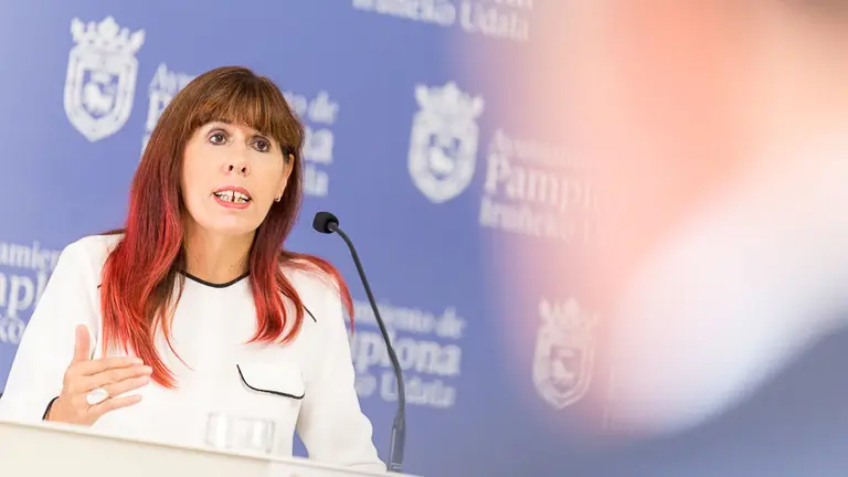 La portavoz socialista en el Ayuntamiento de Pamplona, Maite Esporrín, analiza la actualidad municipal (022). IÑIGO ALZUGARAY