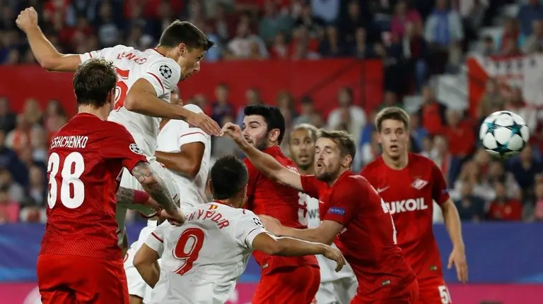 Partido Sevilla - Spartak. La Liga.