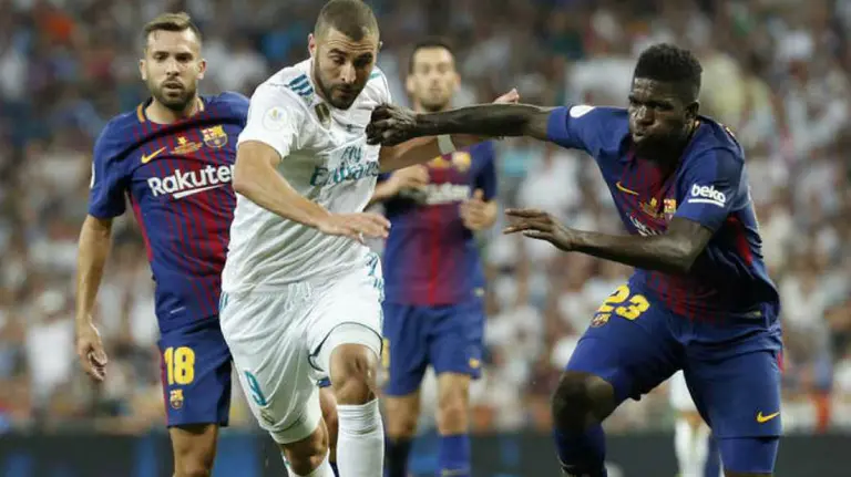 Partido R. Madrid - Barcelona. Efe.