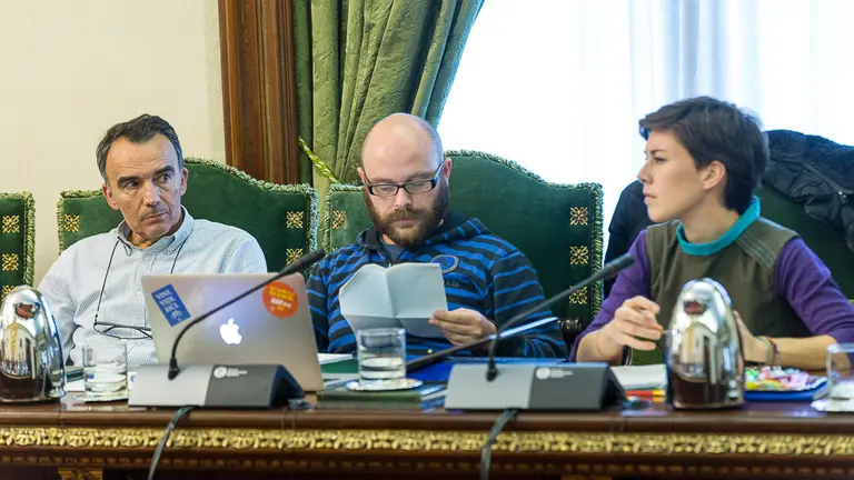 Pleno del Ayuntamiento de Pamplona en el que Manuel Millera toma posesión como concejal del grupo municipal Aranzadi (087). IÑIGO ALZUGARAY