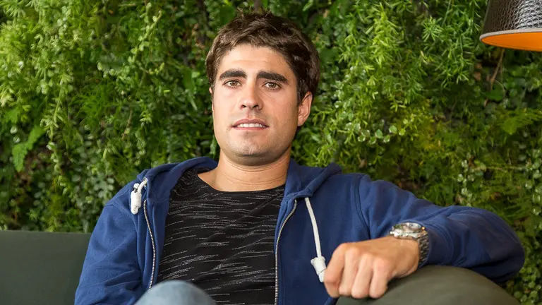 Mikel Landa en la concentración de pretemporada del equipo ciclista Movistar Team en el Castillo de Gorraiz (023). IÑIGO ALZUGARAY