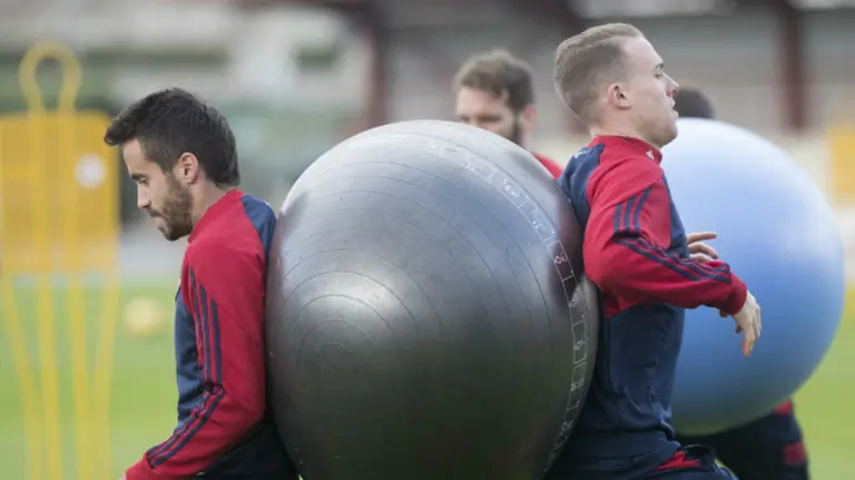 Entrenamiento en Tajonar. CA Osasuna.