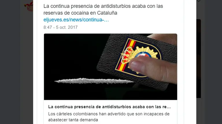 El tuit de El Jueves por el que ha sido imputado su director